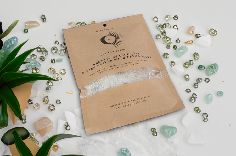 Positive Energy Solar Stones® - Organic Orange Zest & Sage Leaves