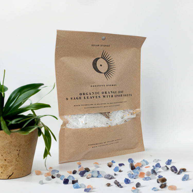 Positive Energy Solar Stones® - Organic Orange Zest & Sage Leaves