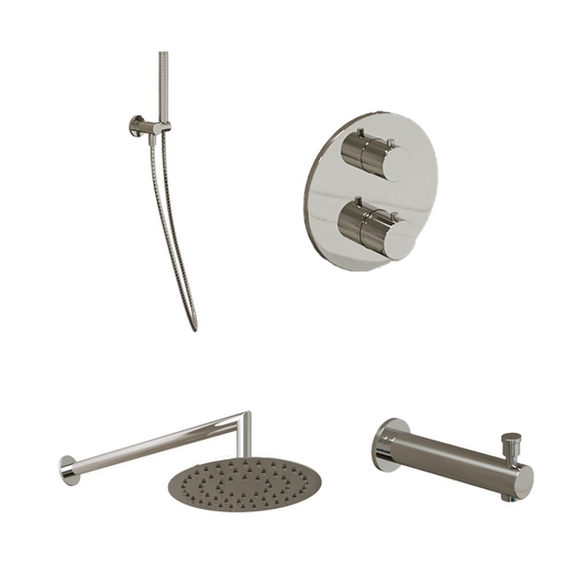 VARRSK03 Round Rain Shower Kit with Spout