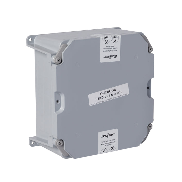 Outdoor Relay Contactor Box with Homecraft Sauna Control