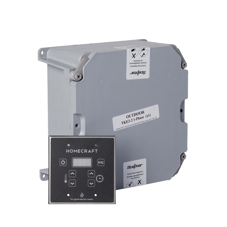 Outdoor Relay Contactor Box with Homecraft Sauna Control