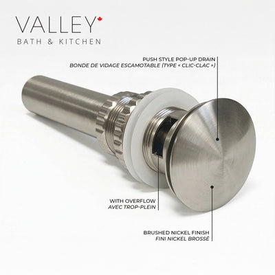 A720-B Lavatory Sink Drain with Overflow
