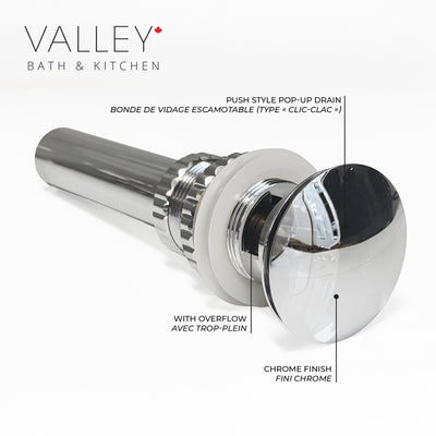 A720-B Lavatory Sink Drain with Overflow