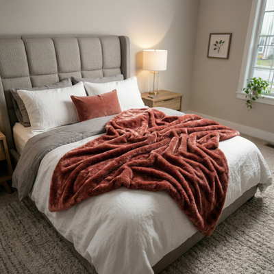 Crimson Garnet - Velvet Blanket