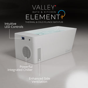 ELEMENT + All in one Glacier & Thermal Plunge tub - Gloss White