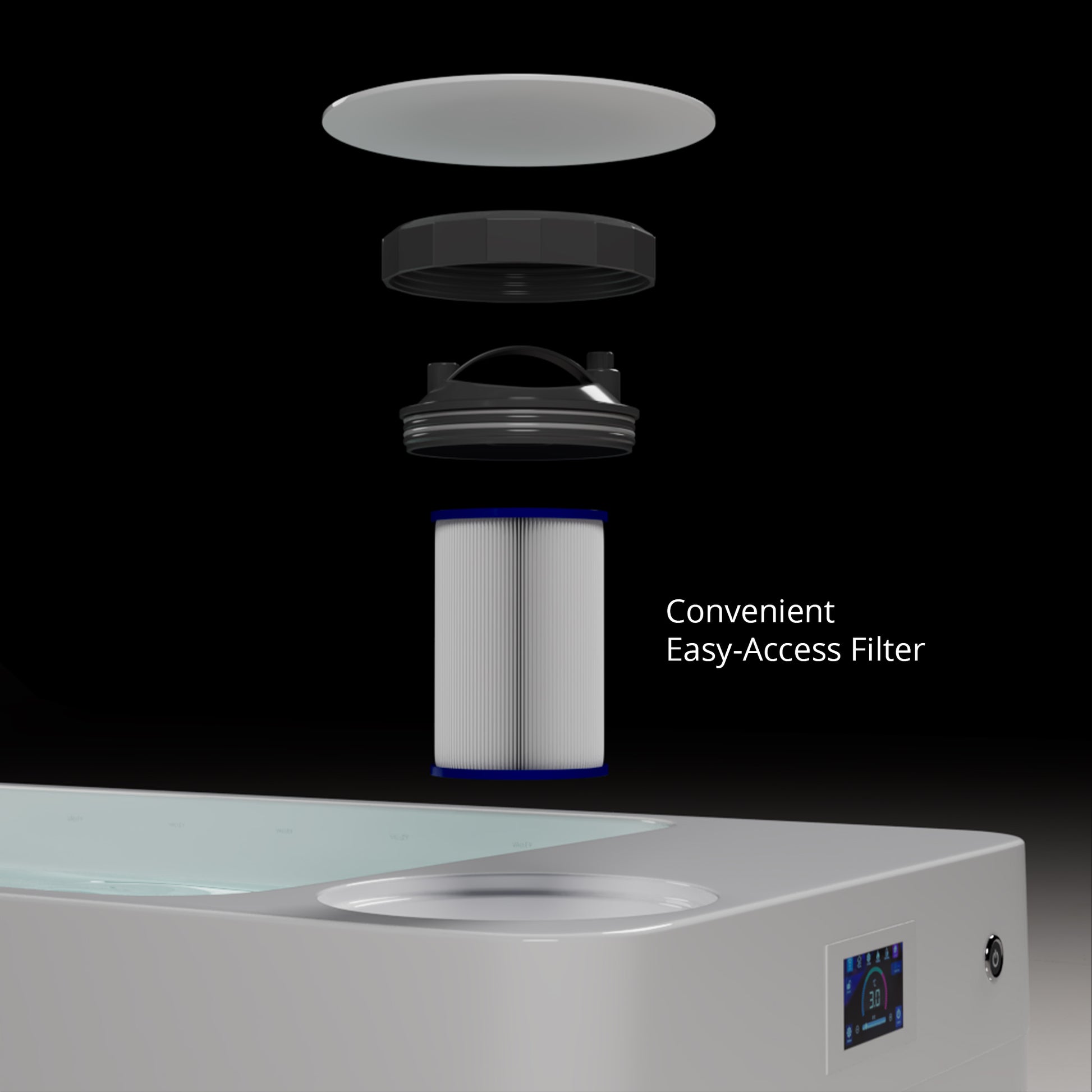 ELEMENT + All in one Glacier & Thermal Plunge tub - Gloss White