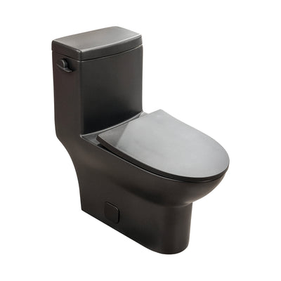 VA8125MBLK - 1-PC. SINGLE FLUSH SIPHONIC TOILET