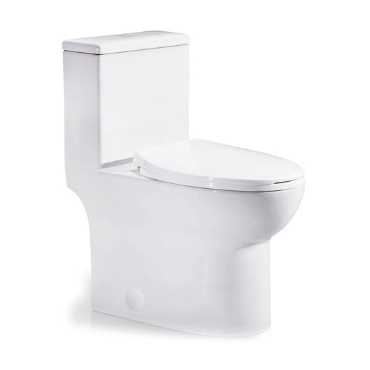 VA8264WHT - 1-PC. DUAL FLUSH SIPHONIC  TOILET