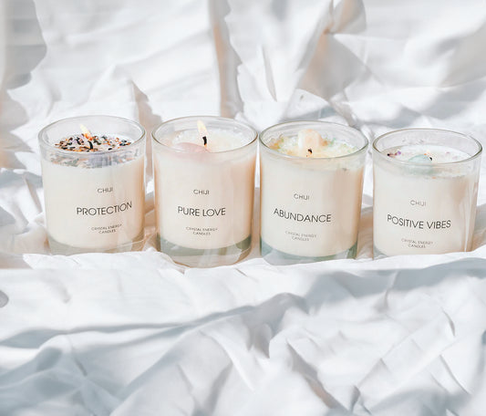 Crystal Energy Candles® SET OF FOUR MINI