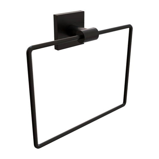 118 SÉRIES MATTE BLACK SQUARE TOWEL RING (118.007.500)