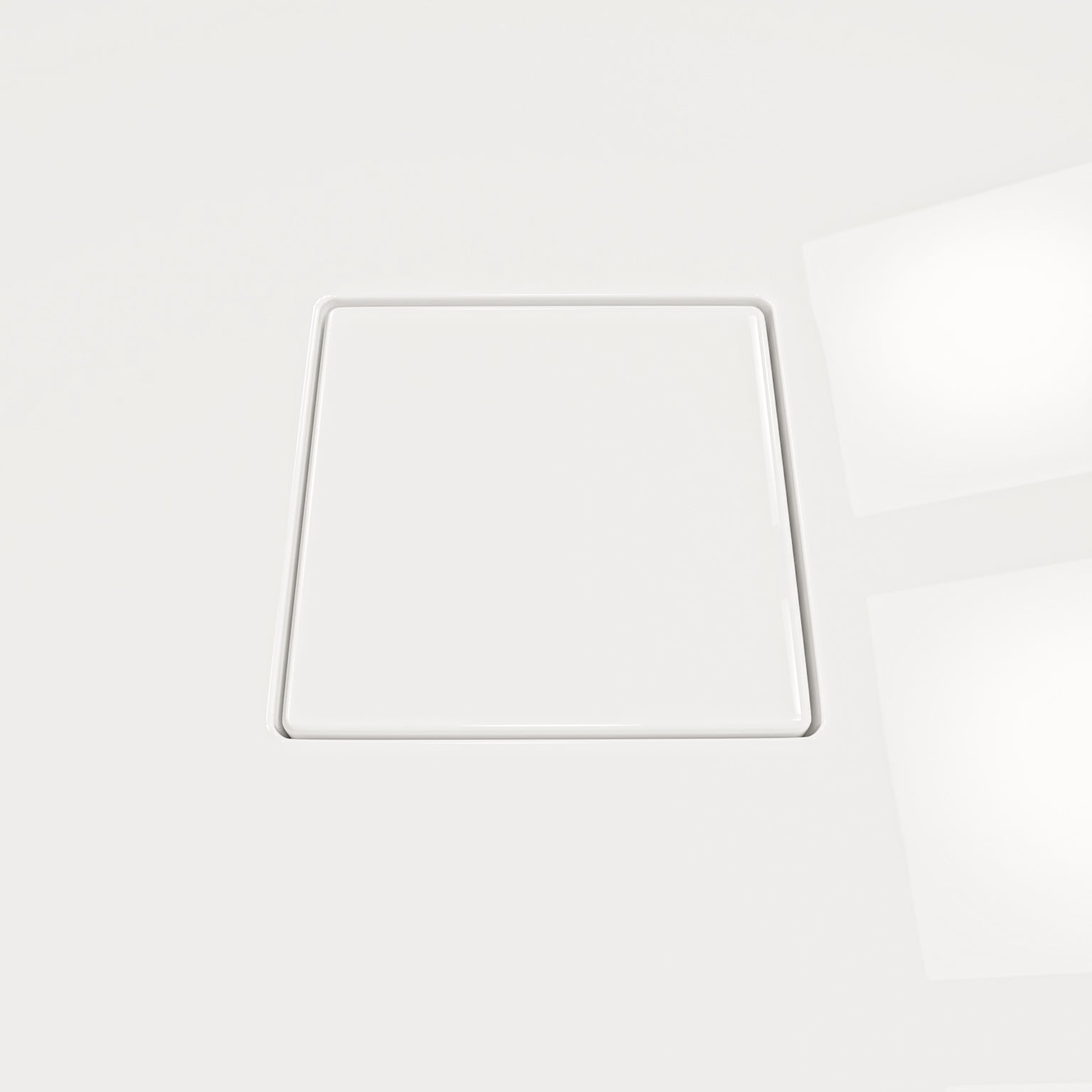 SDC6WHT - Shower Base Acrylic Square Drain Cover